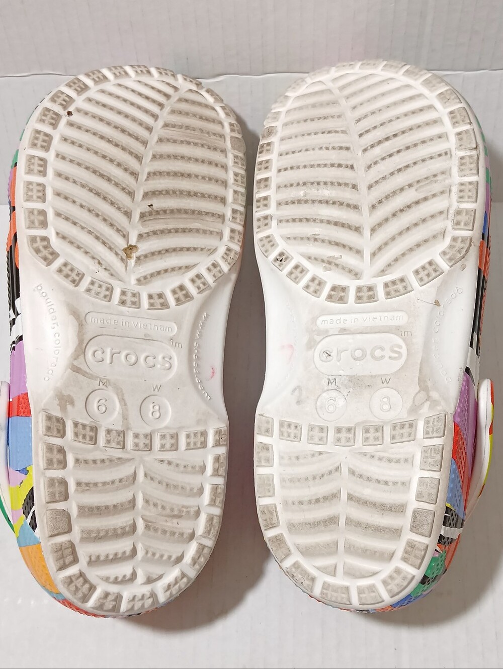 Crocs Retro Resort Clog Tropical Colorful Slip On Sandals Summer Womens 8 - Picture 9 of 9